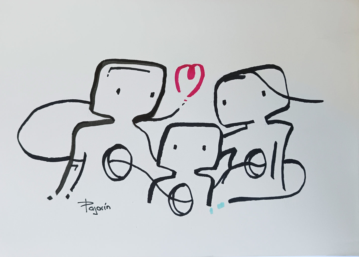 Familia 45x32 gris