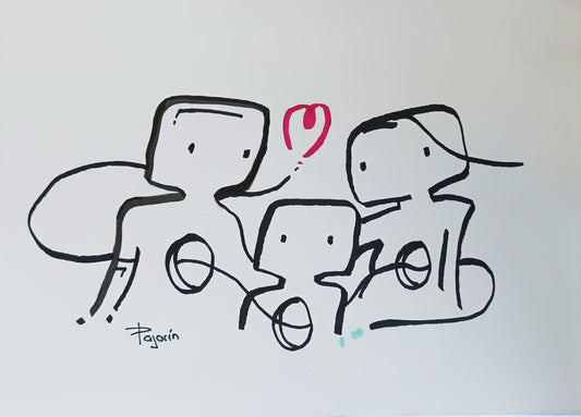 Familia 45x32 gris